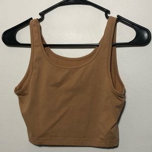 SHEIN Crop Tank Brown SIZE: SMALL